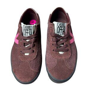 Vans Sport Low Burgundy Brown Pink VF 508357 Mens Size 4 Womens 5.5 Leather NWOB